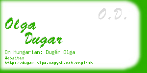 olga dugar business card